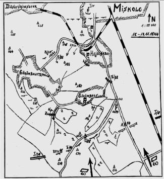 Die Lage bei Miskolc im Sptherbst 1944 (Quelle: [34])