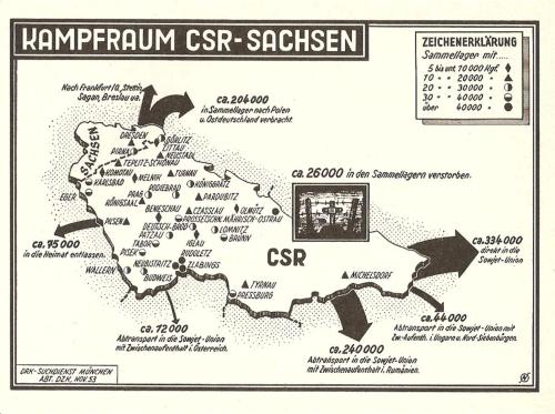 Kriegsgefangenentransporte aus dem Kampfraum CSR-Sachsen (Quelle: DRK [37], Dank an Peter)